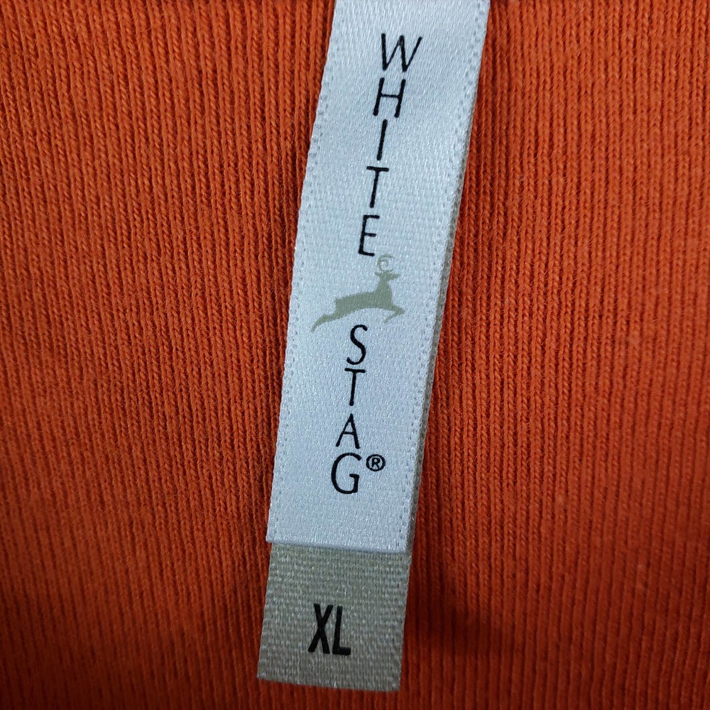 White Stag Halloween Witch T Shirt Womens Size XL Long Sleeve Sequin Orange - Picture 6 of 6